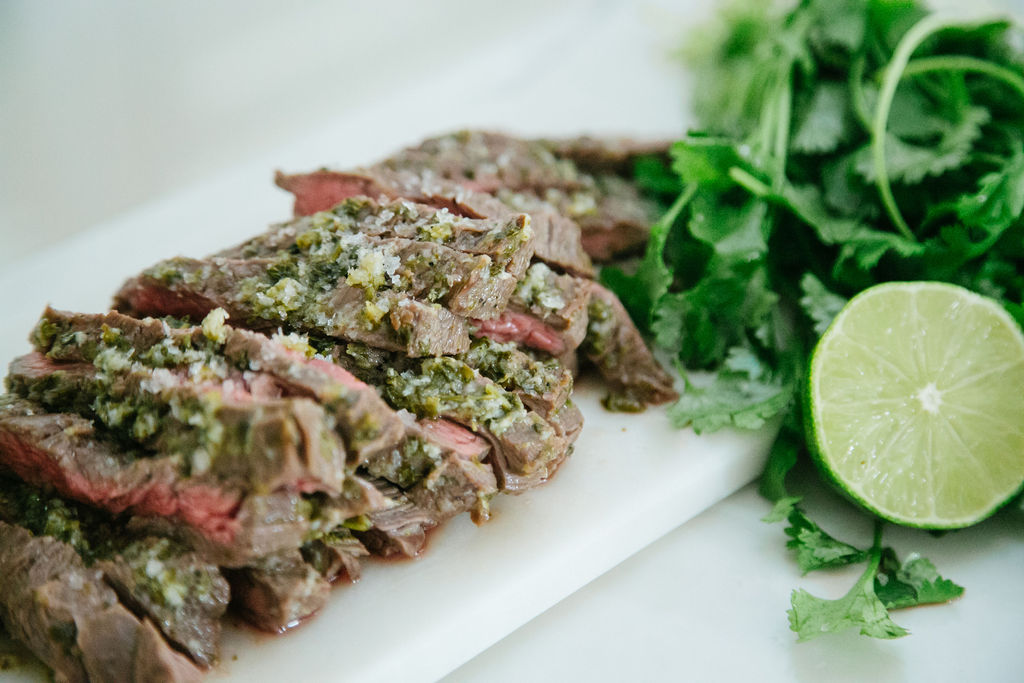 Lime cilantro flank outlet steak