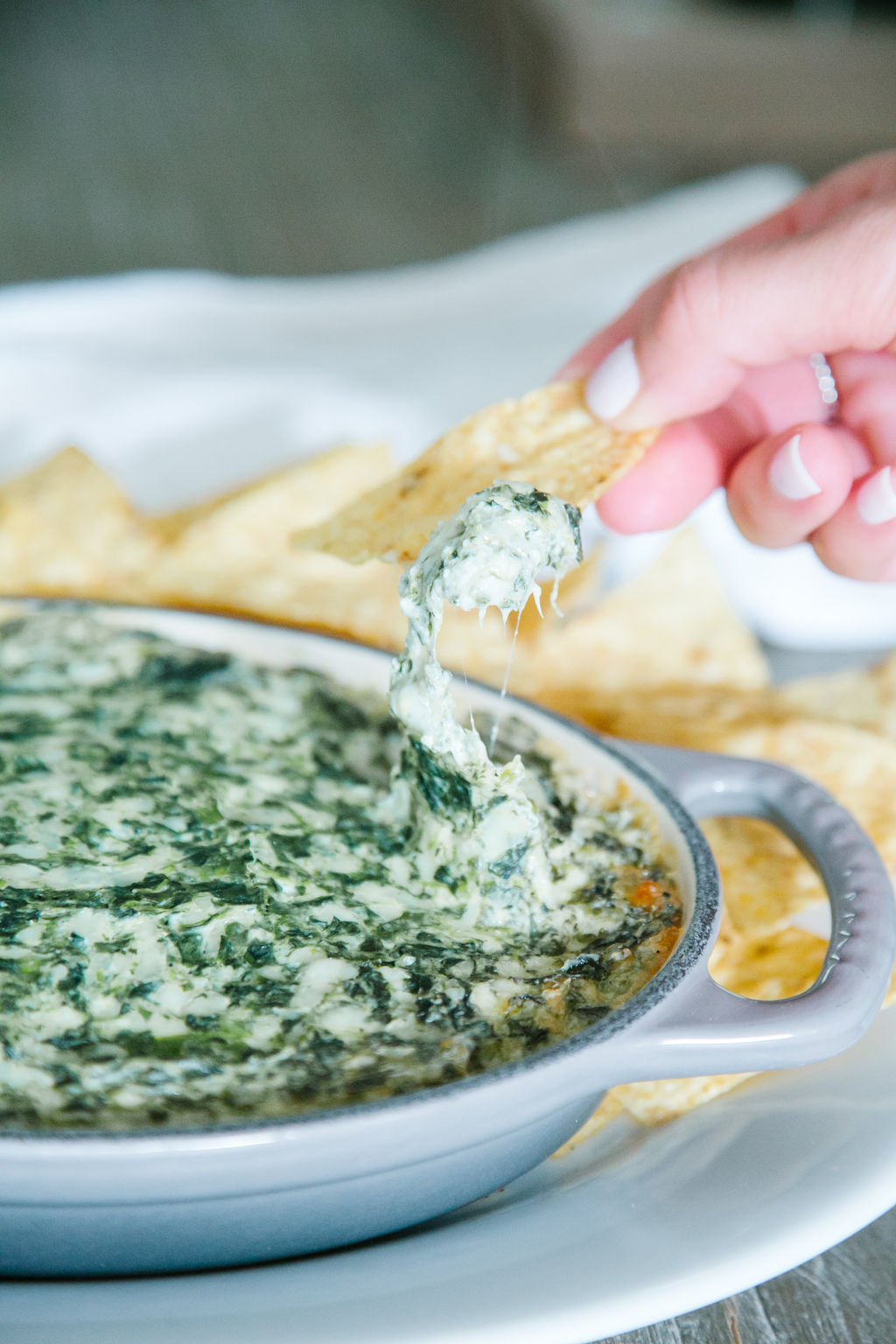 Easy Cheesy Spinach Dip — Home with Gabby