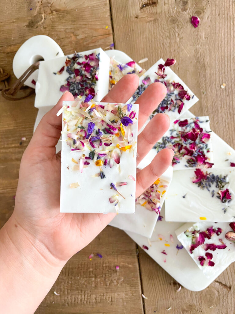 Pressed Flowers Clear Soap Bar Recipe: A Victorian Pastime